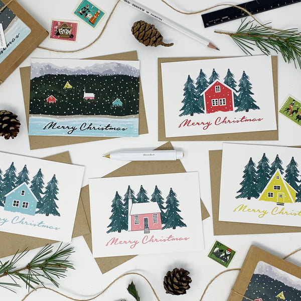 Scandi Houses - Pack of 10 Cards