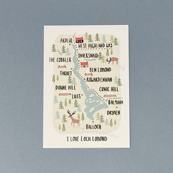 Loch Lomond Map Card