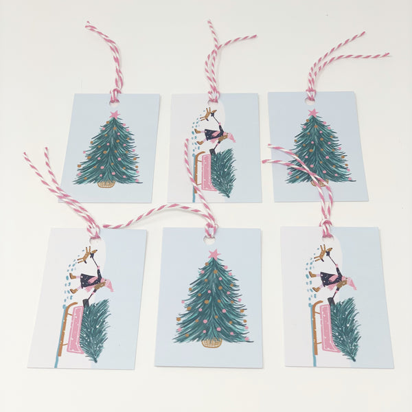 Christmas Winter Scene Gift Wrap & Tags