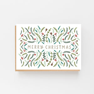 Christmas Pattern "Merry Christmas" Card