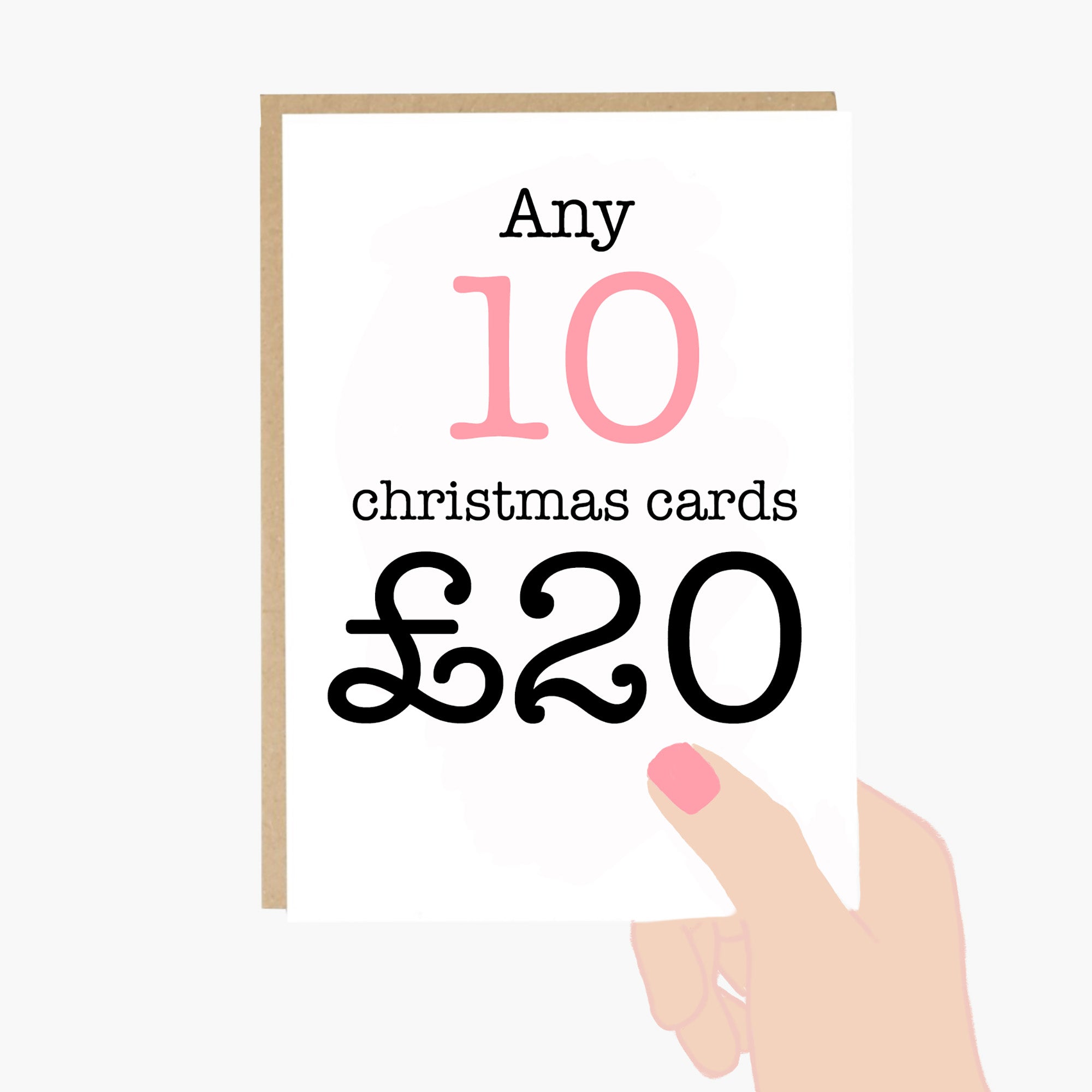 Set of 10 Mix & Match Christmas Cards