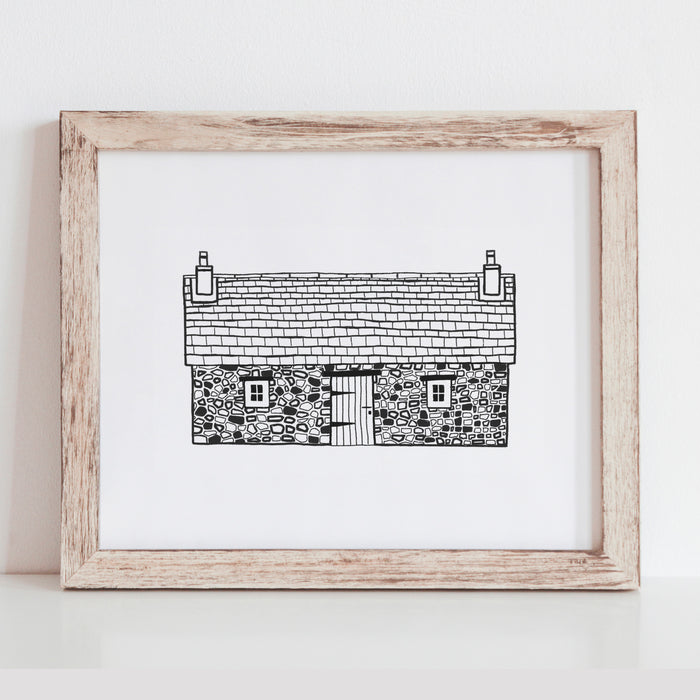 Black & White Bothy A4 Print