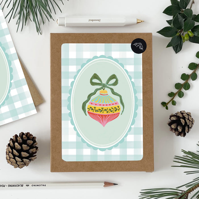 Bauble, Christmas Tree & Soldier Card Pack x 6