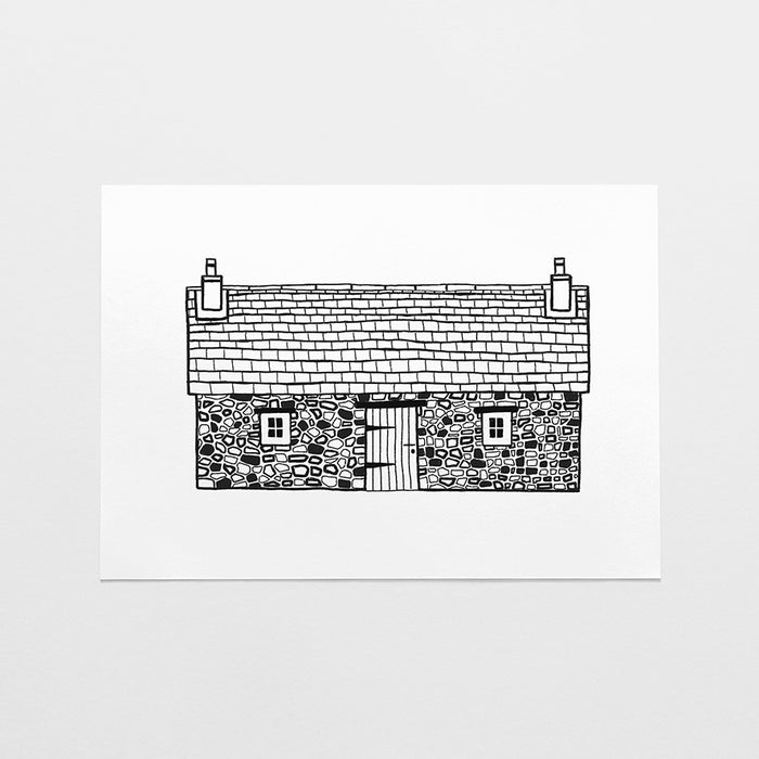 Black & White Bothy A4 Print