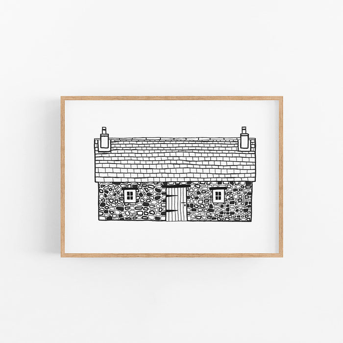 Black & White Bothy A4 Print