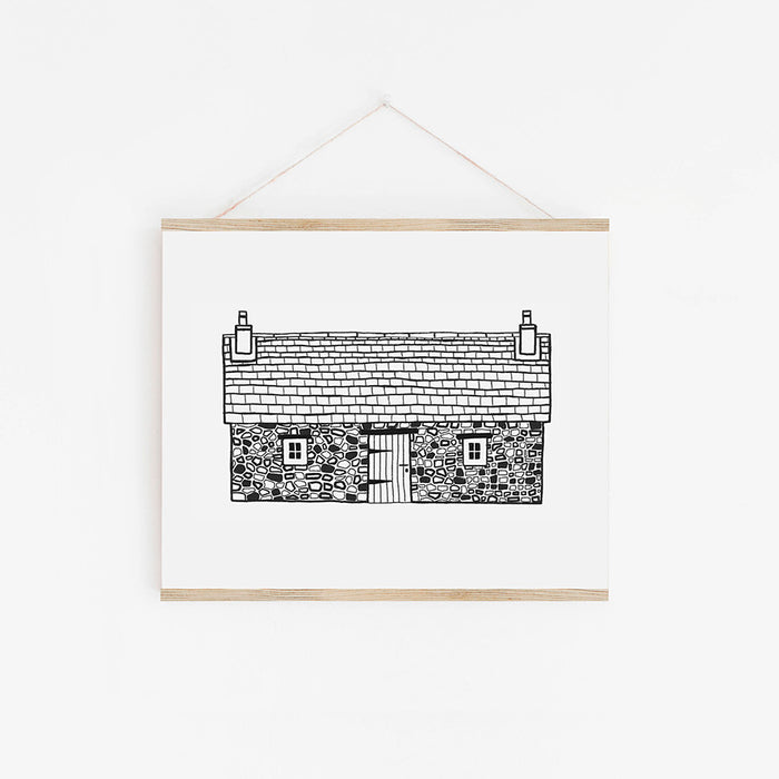 Black & White Bothy A4 Print