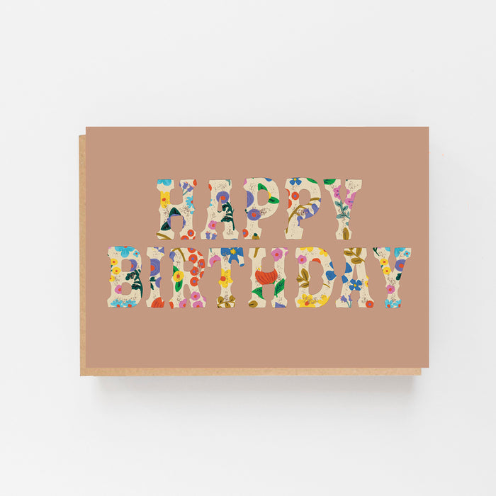 Happy Birthday Romanian Pattern - Coral