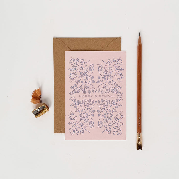 Happy Birthday - Pattern Pink & Blue