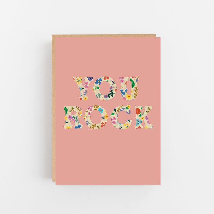 You Rock Romanian Pattern card