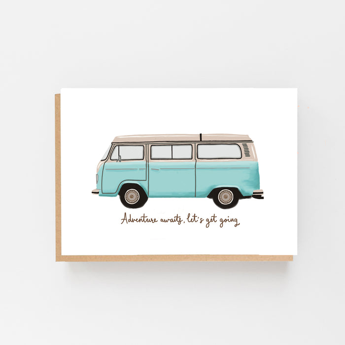 Adventure Awaits - Aqua VW Campervan