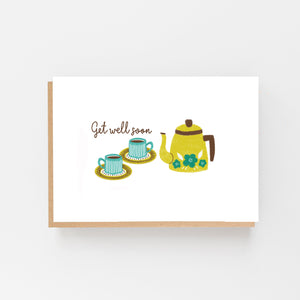 Get Well Soon Card -Teapot