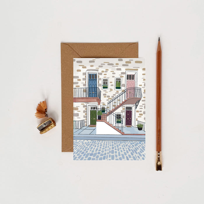 Colourful Flats - New Home Card