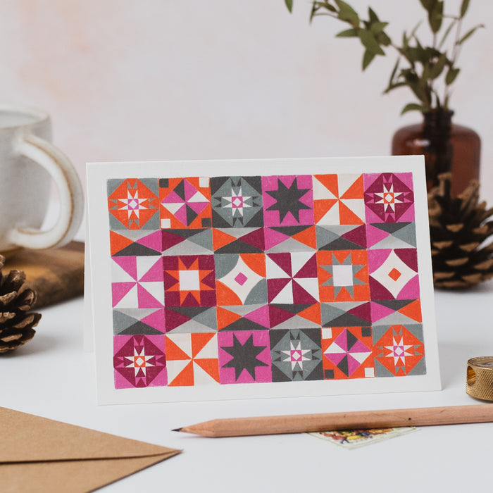 Festive Pattern Christmas Cards set of 8