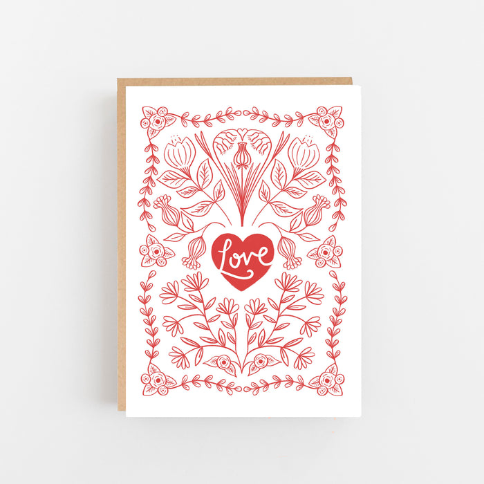 Pretty Love Card - RED