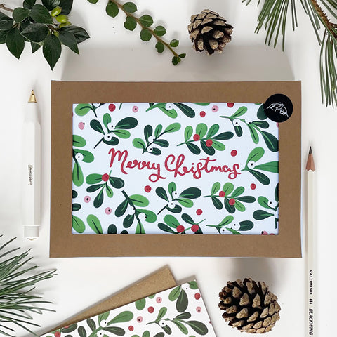 Mistletoe Merry Christmas Card pack
