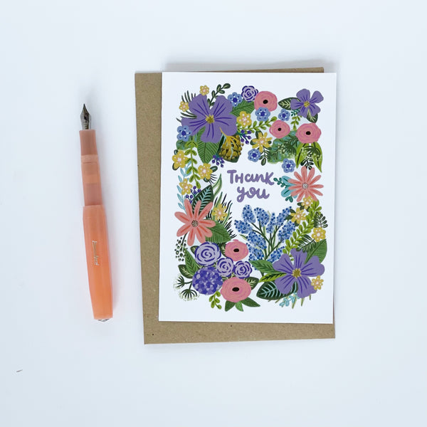 Thank You Flowers Greeting Card