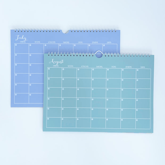NEW Colours - Undated 12 Month Wall Calendar