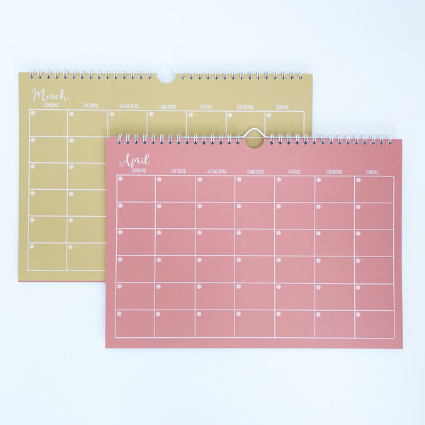 NEW Colours - Undated 12 Month Wall Calendar