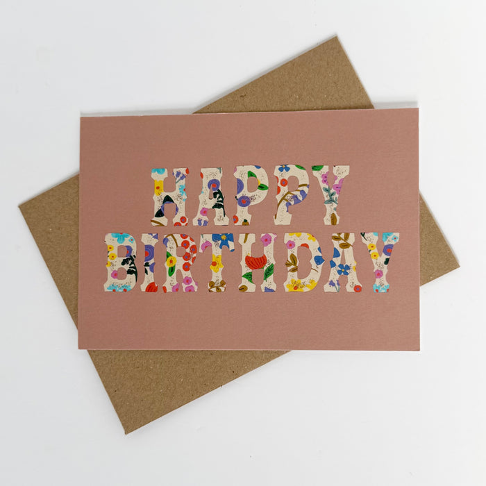 Happy Birthday Romanian Pattern - Coral