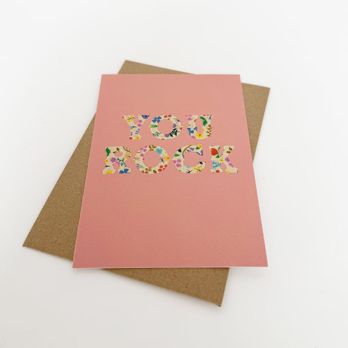You Rock Romanian Pattern card