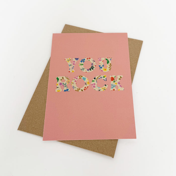 You Rock Romanian Pattern card