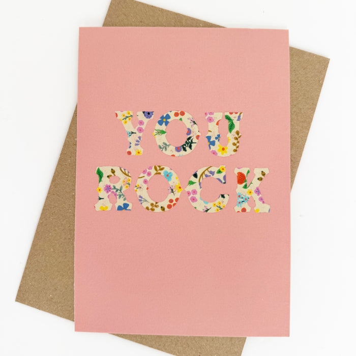 You Rock Romanian Pattern card