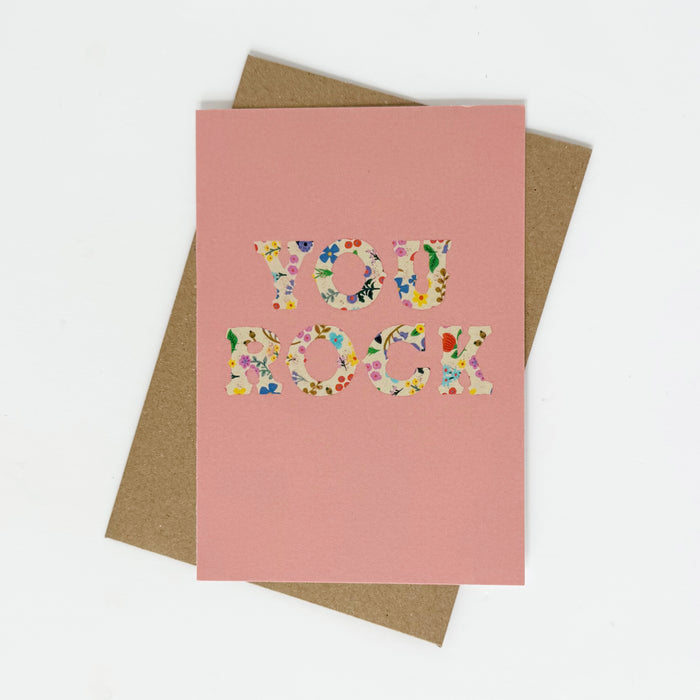 You Rock Romanian Pattern card