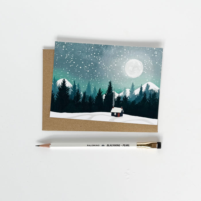 Santa Moonscape Card Pack x 8