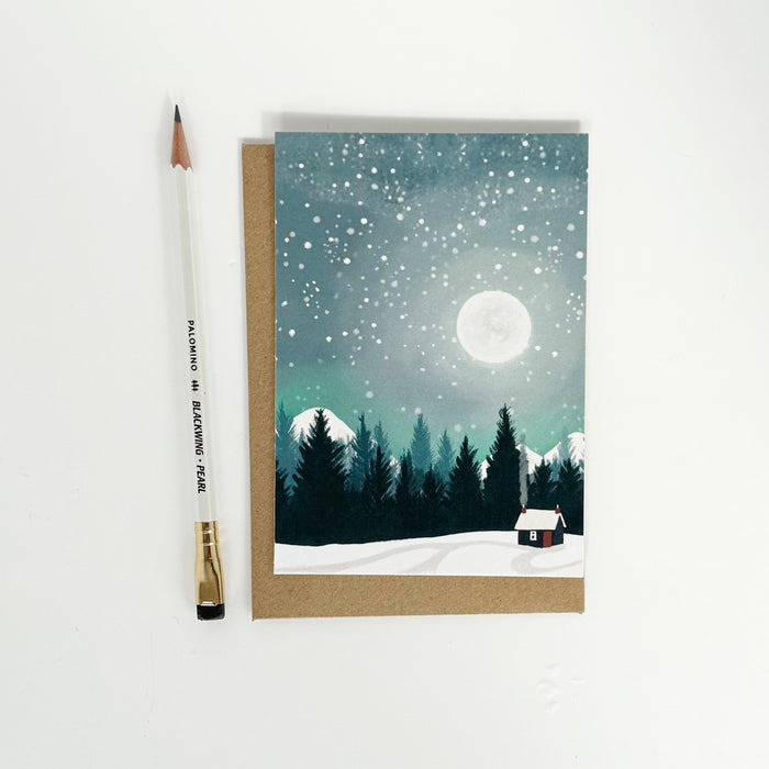 Christmas Moonscape, Mountains Portrait