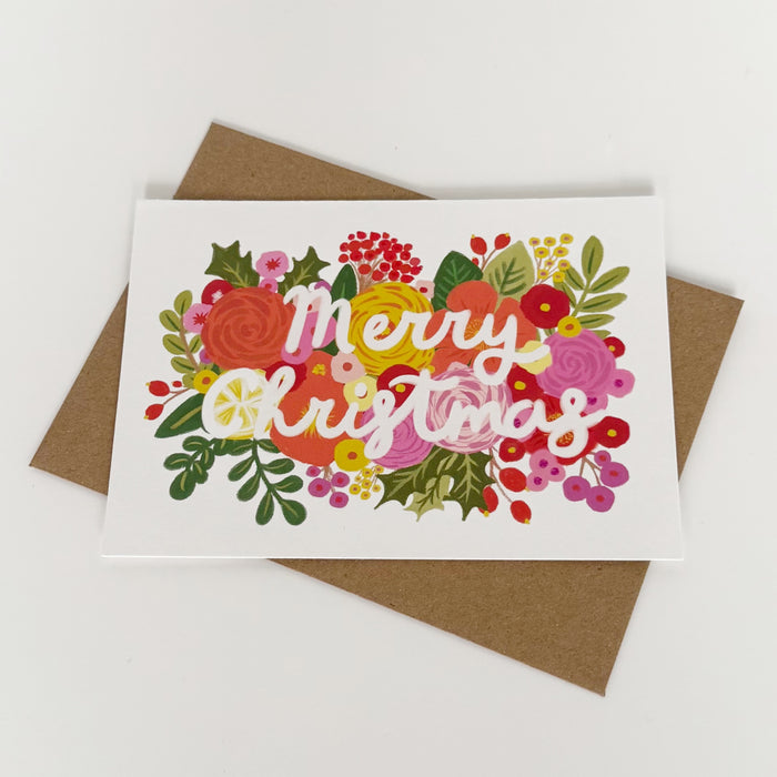 Merry Christmas - Yellow & Orange Flowers