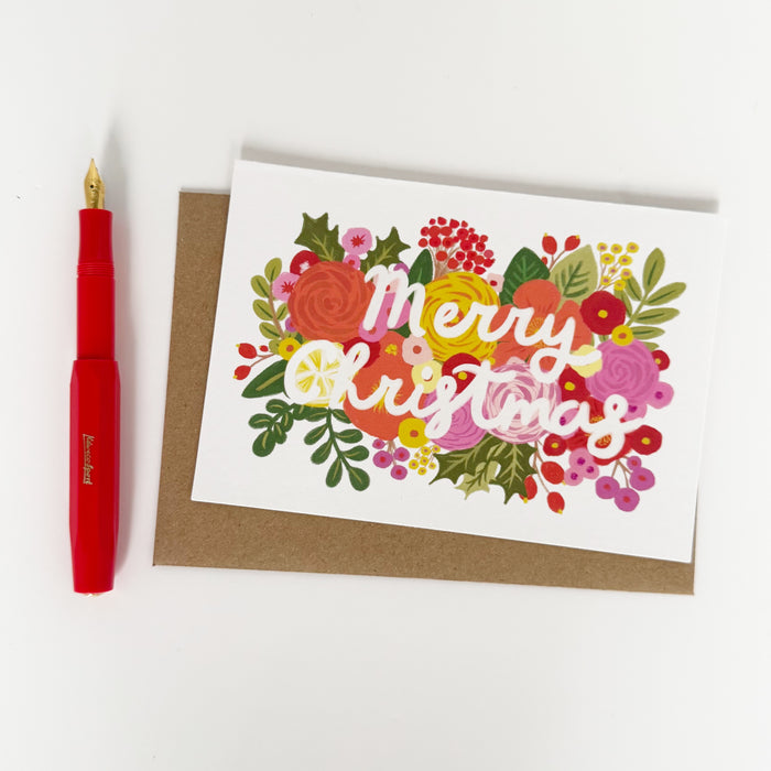 Merry Christmas - Yellow & Orange Flowers