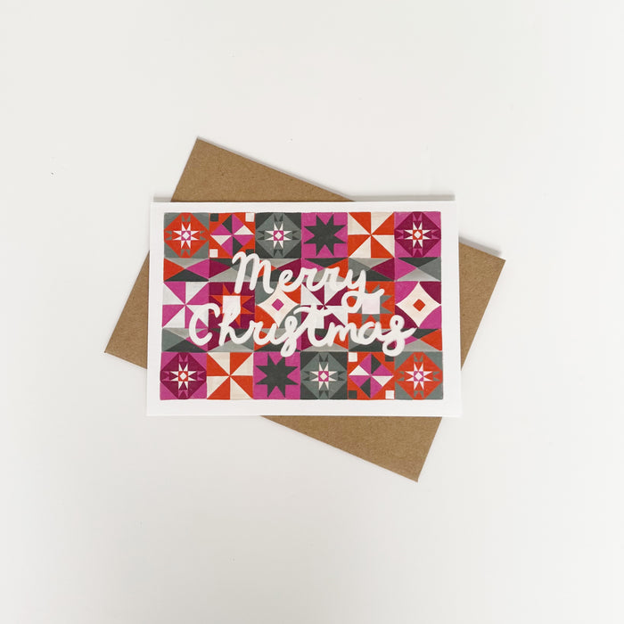 Merry Christmas - Red Festive Pattern