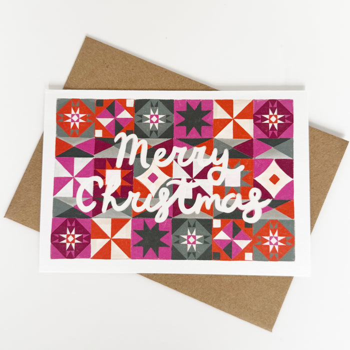 Merry Christmas - Red Festive Pattern
