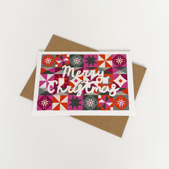 Merry Christmas - Red Festive Pattern
