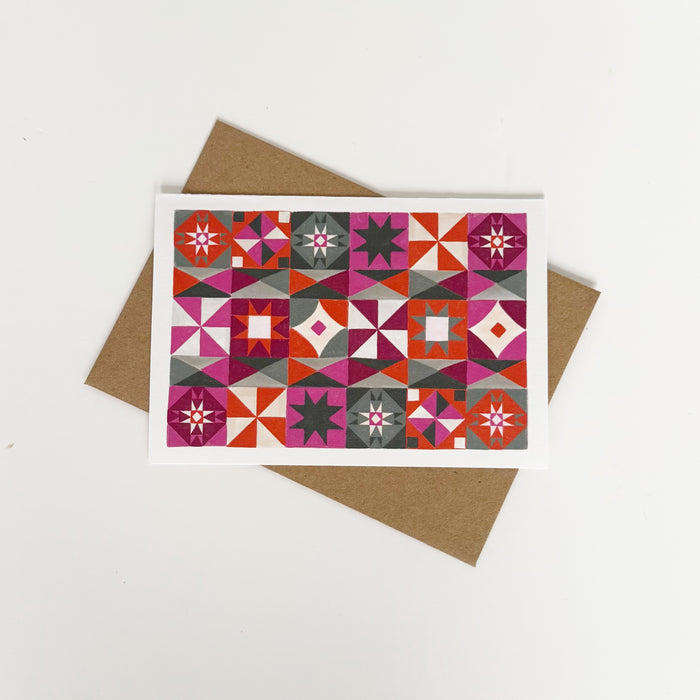 Festive Pattern Red - Christmas Card