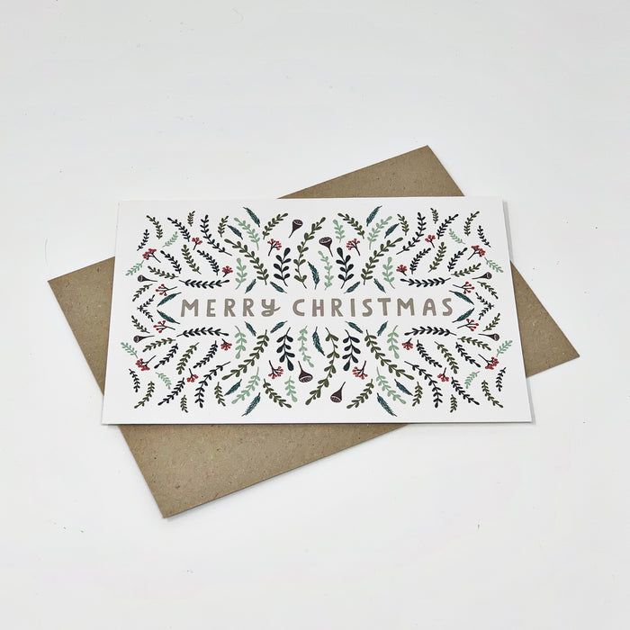 Merry Christmas Pattern - Pack of 8 Cards