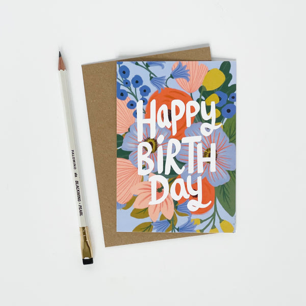 Happy Birthday - Colourful Flowers