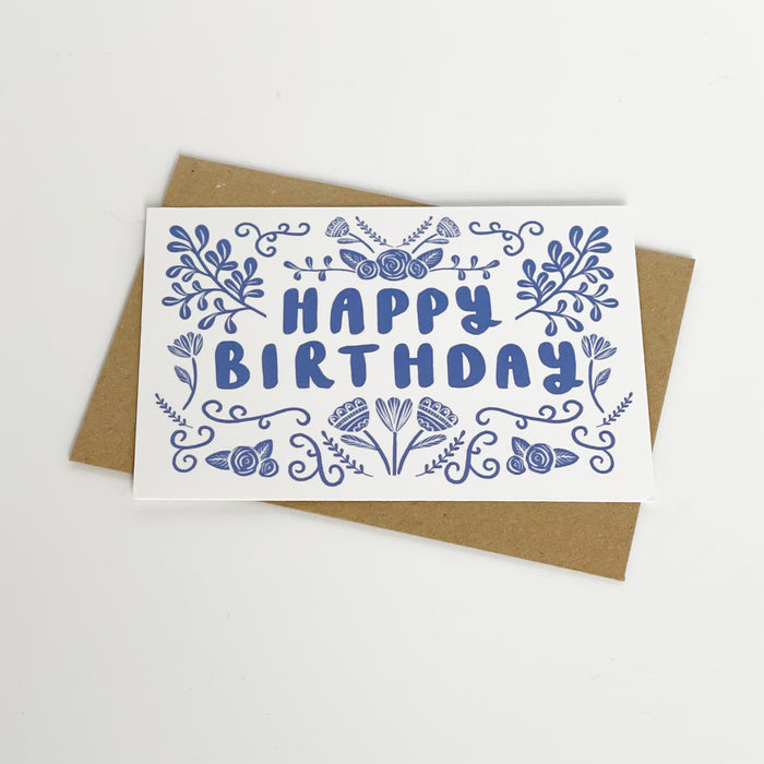Happy Birthday - Folk Blue