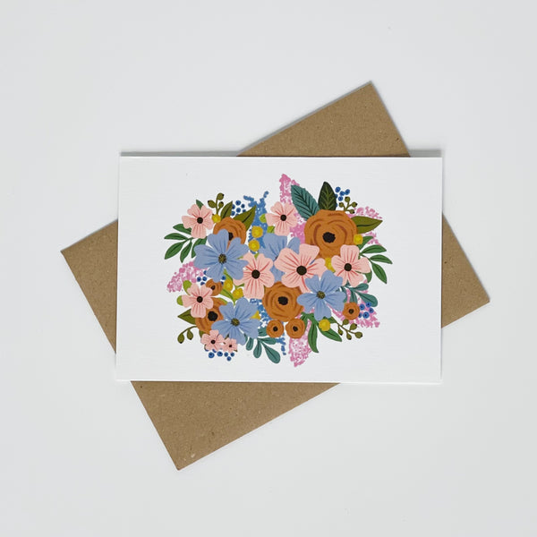 Colourful Flower Card Set of 8