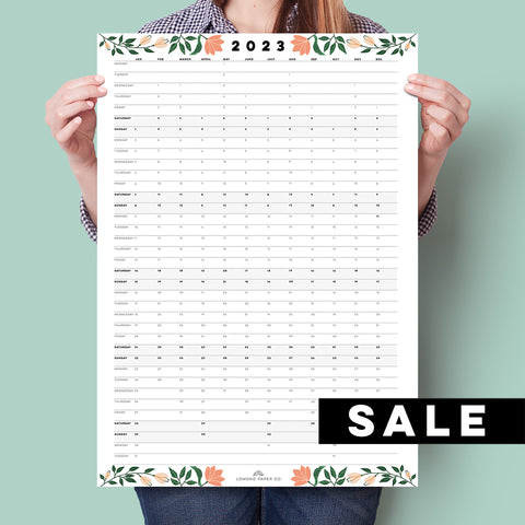 SALE  - 2023 Folk Botanical A2 Wall Planner