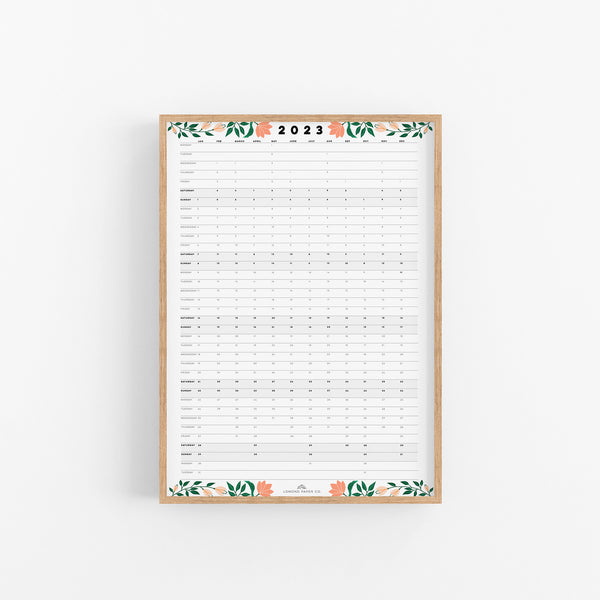 SALE  - 2023 Folk Botanical A2 Wall Planner