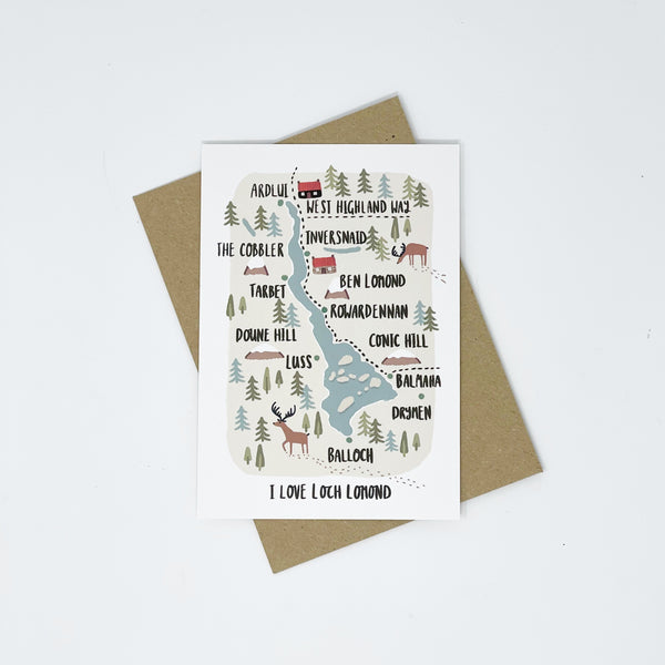 Loch Lomond Map Card