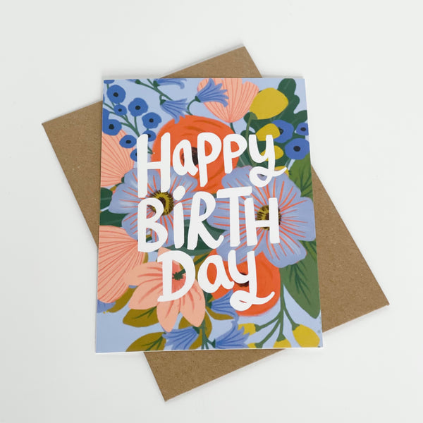 Happy Birthday - Colourful Flowers