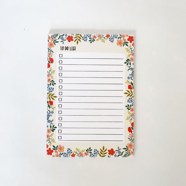 FLORAL To Do List - Notepad