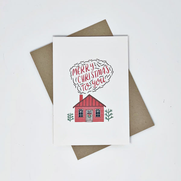 Little Log Cabin, Merry Christmas - Pack of 8 Cards