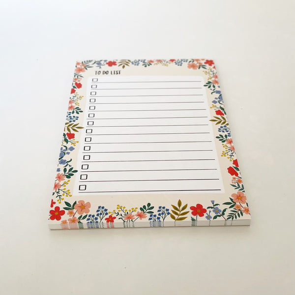 FLORAL To Do List - Notepad