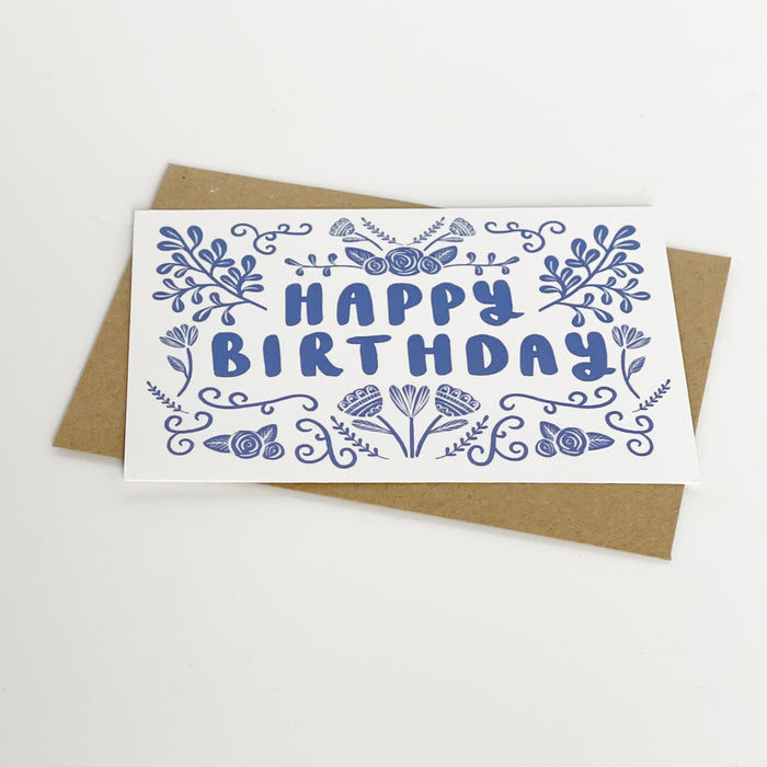 Happy Birthday - Folk Blue