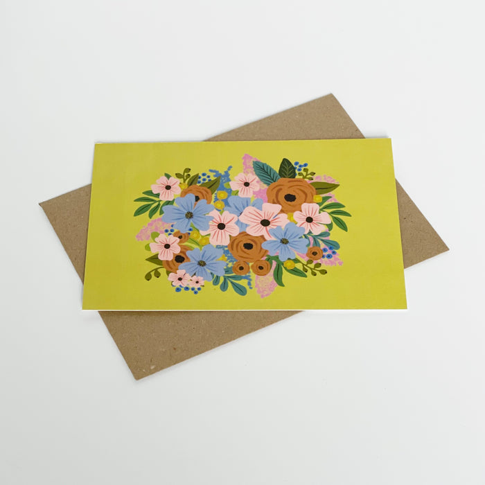 Yellow Flower Colourful Blank Card