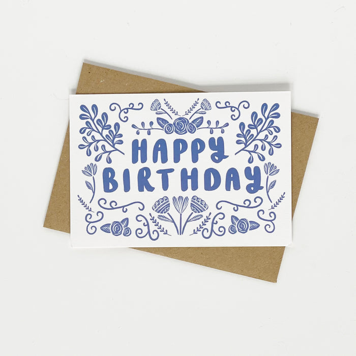 Happy Birthday - Folk Blue