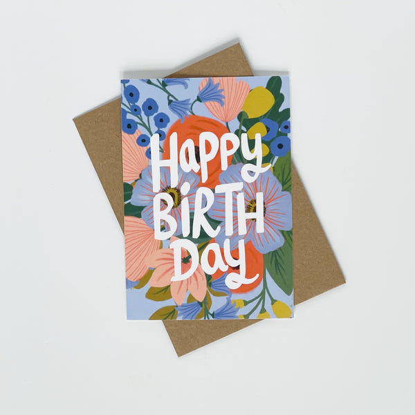 Happy Birthday - Colourful Flowers